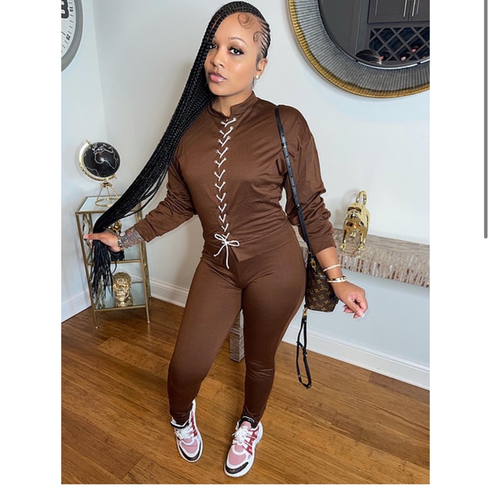 Brown two piece set